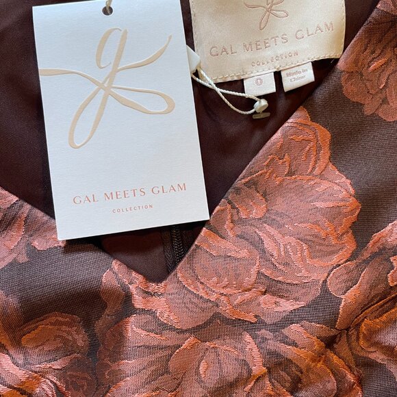 Gal Meets Glam Ingrid Jacquard Fit & Flare Dress size 0 - Picture 3 of 3